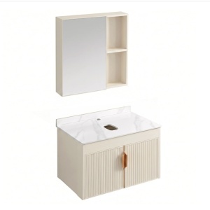 Set de mobilier de baie cu blat Modo 60cm Beige - Img 2