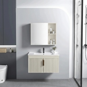 Set de mobilier de baie cu lavoar Astor 60 cm Beige