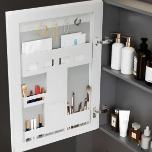 Set mobilier de baie cu lavoar Monti 60cm Grey - Img 4