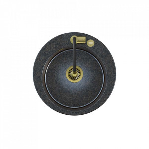 stoc 0 ART JAMES 210 (Ø51x20) Steingran Art Gold Black Pearl z syfonem manualnym, baterią Maggie PVD i zaślepką - czarny opalizacja złota - Img 2