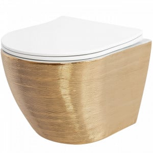 Vas WC Carlo Flat Brush Gold - Img 1