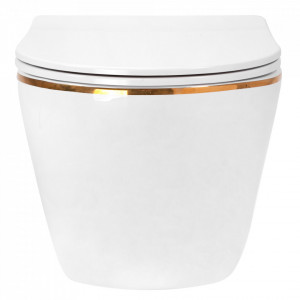 Vas WC Carlo white Mini Flat Gold Edge - Img 2