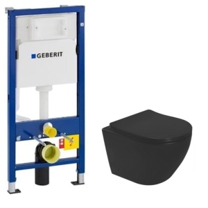 VAS WC NEGRU CU CADRU GEBERIT - Img 1