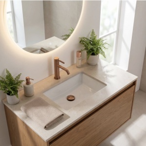 Baterie pentru baie Rea Rivo Brush Copper - Img 3