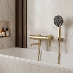 Baterie pentru cadă Rea Arcos Brushed Gold - Img 7