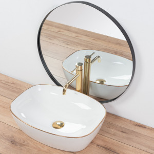 Baterie pentru lavoar GUSTO TWO Gold inalta 28 cm - Img 2