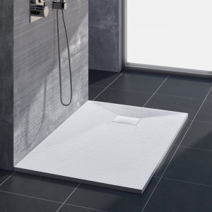 Cădiță de duș Deppo TORINO SLIM albă 90 x 100 cm cu sifon