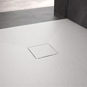 Cadita de dus dreptunghiulara slim Magnum White 100 x 80 cm alba - Img 5