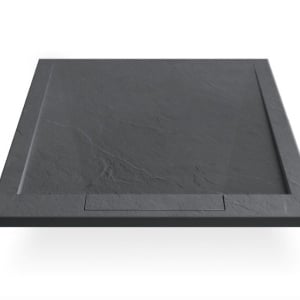 Cădiță de duș STONE 90×90 cm – Marmură Turnată, Antracit Mat - Img 2