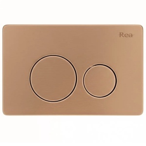 Cadru WC încastrat Rea cu buton I Brush Copper - Img 2