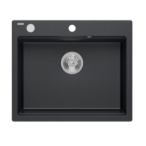Chiuveta de bucatarie granit BLACK Kurt 110, 59,5 x 50 x 21,5 cm - Img 3