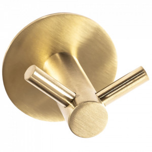 Cuier de baie cu doua brate Brush Gold 322216B - Img 3
