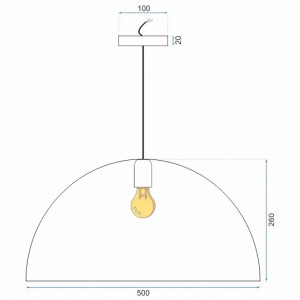 Lampa de tavan suspendata neagra 50cm APP379-1CP - Img 5