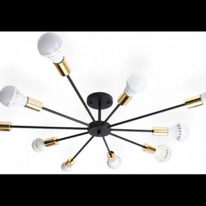 Lampa paianjen 10 Negru Auriu APP503-10C - Img 1