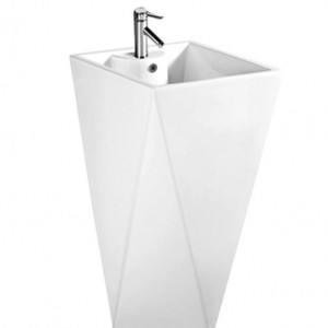 Lavoar de podea ROCK alb 47x47x83 cm