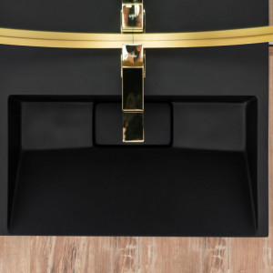 Lavoar din conglomerat GOYA BLACK MAT 50CM - Img 2