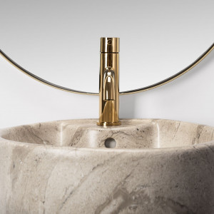 Lavoar freestanding de sine stătător Ceramic Rea Blanka Natural Matt Marmură - Img 8