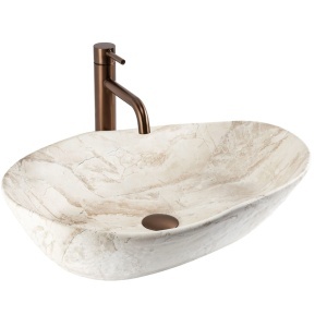 Lavoar pe blat Emilia Reno – design modern, ceramică premium pentru baie | Deppo - Img 2