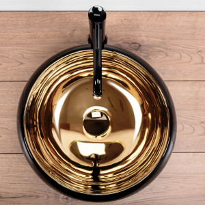 Lavoar pe blat REA Luna Gold/Black - Img 4