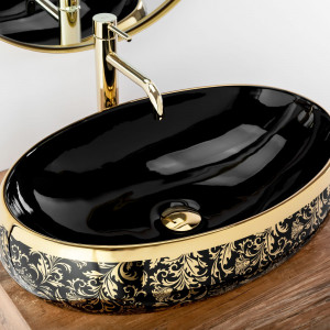 Lavoar pe blat Rea Meryl Black / Gold - Img 8