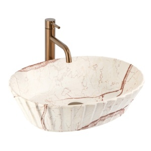 Lavoar pe blat Samanta Zen – design organic și textură naturală | Deppo - Img 3