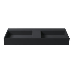 Lavoar pentru blat dublu negru CASPIO 120 cm - Img 1