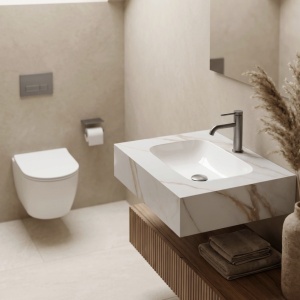 Lavoar suspendat REA Aresa Grey Gold 60 - Img 3