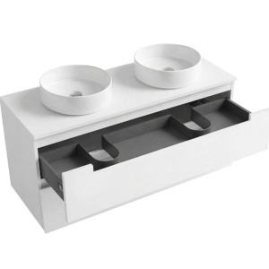 Mobilier lavoar suspendat alb cu blat alb LINDA 60,100,120 cm - Img 13