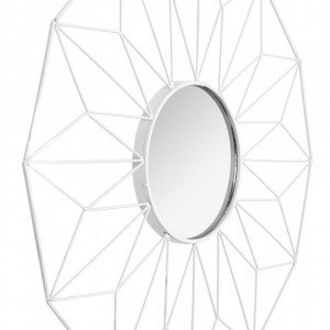 Oglindă geometrică albă 58 cm - Img 2
