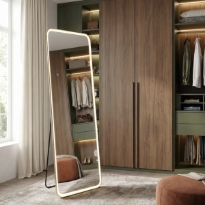 Oglindă LED Classico 50x160cm Brush Gold - Img 7