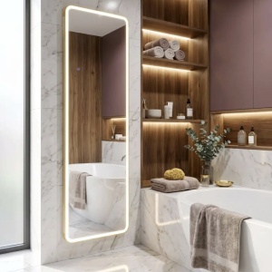 Oglindă LED Classico 60x170cm Brush Gold - Img 7
