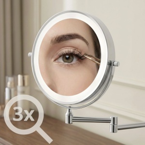 Oglindă LED Glow Chrome – design elegant cu iluminare modernă pentru baie | disponibilă pe Deppo - Img 5