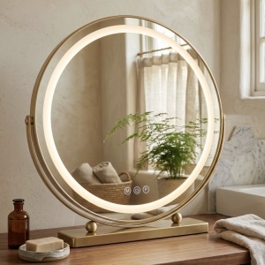 Oglindă LED MAKE-UP L.Gold 50 cm