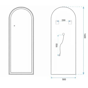Oglindă LED Orbit 50x160cm Black - Img 4