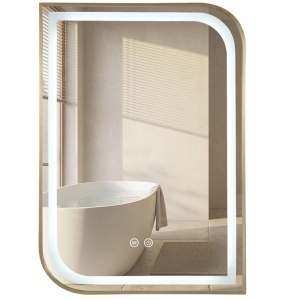 Oglindă LED ZONE 70X50 BRUSH GOLD