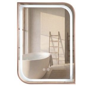 Oglindă LED ZONE 70x50 BRUSH ROSE GOLD