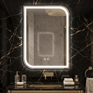 Oglindă LED ZONE 80X60 BLACK - Img 2