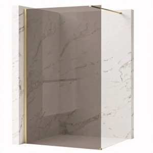Paravan de dus Rea Flexi Brown / Brush Gold