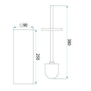 Perie WC B106 BRUSH COPPER - Img 3