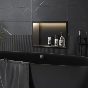 RAFT BAIE INCASTRAT PERETE LED 30x45 black