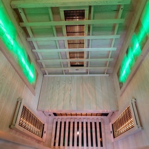 Saună cu infraroșu C1S pentru 1 persoană 90×90 cm cu piatră de sare, LED, Bluetooth – cabină sauna uscată | Deppo - Img 14