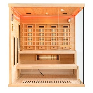 Saună cu infraroșu EP4RS pentru 4 persoane cu piatră de sare Himalaya, cromoterapie LED și Bluetooth – saună uscată low‑temperature, cabină wellness | Deppo - Img 2