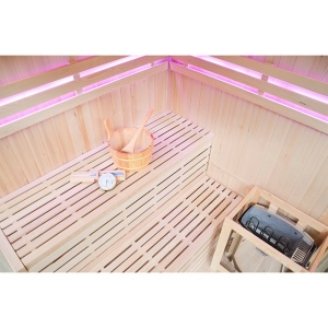 Sauna finlandeza la temperaturi ridicate cu soba 6kW pentru 4-5 persoane Oslo 150 x 150 cm - Img 7