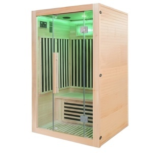 Saună Infraroșu Premium 120x105 cm pentru 2-3 Persoane cu Bluetooth și Cromoterapie | Deppo - Img 4
