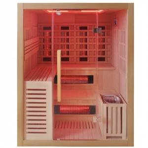 SAUNĂ KOMBO 2-ÎN-1 HELSI3 NEW – 160×160 cm – INFRARED + FINLANDEZĂ – 6kW – 3-4 PERSOANE - Img 5