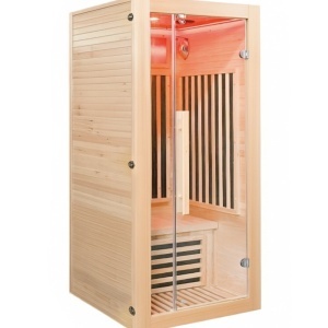 Saună uscată cu infraroșu ALTA1-CRB 90×90 cm – 1-2 persoane, Hemlock, 230V, Bluetooth, cromoterapie | Deppo - Img 3