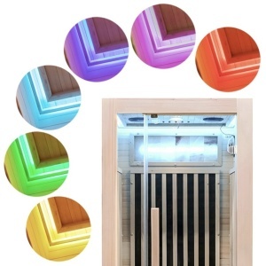 Saună uscată cu infraroșu ALTA1-CRB 90×90 cm – 1-2 persoane, Hemlock, 230V, Bluetooth, cromoterapie | Deppo - Img 13