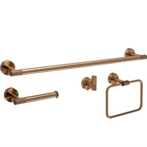 Set accesorii pentru baie GRID Brush Copper 4 piese - Img 3