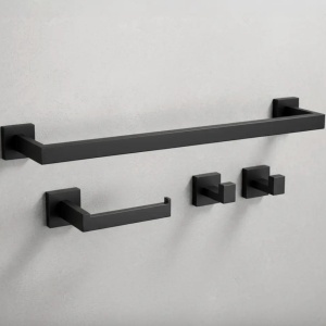 Set accesorii pentru baie Rio Black 4 piese - Img 3