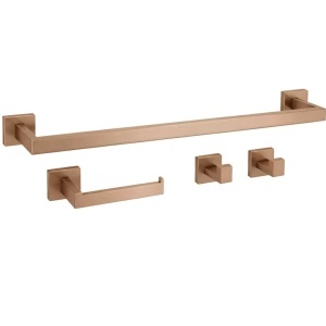 Set accesorii pentru baie Rio Brush Copper 4 piese